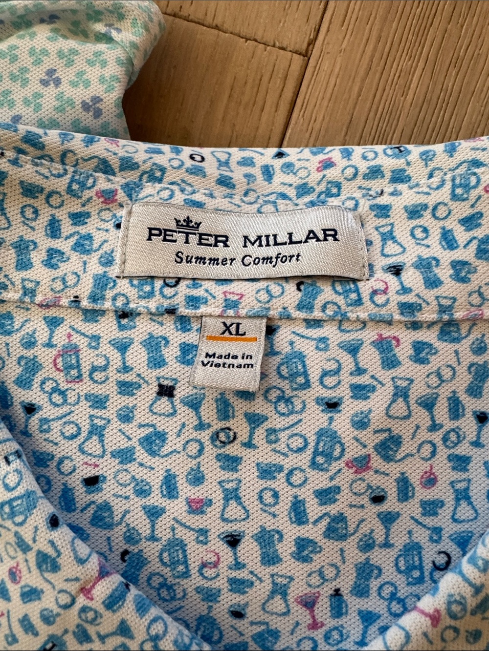 Peter Millar Summer Comfort Polo Pair in Light Blue & Mint - Picture 3 of 5
